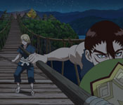 kinro and ginro defending the bridge